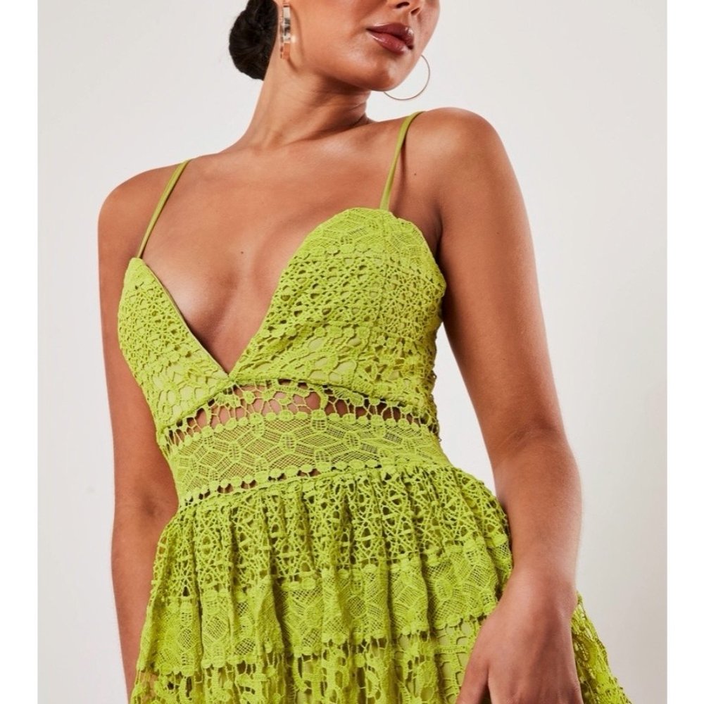 Lime strappy dress